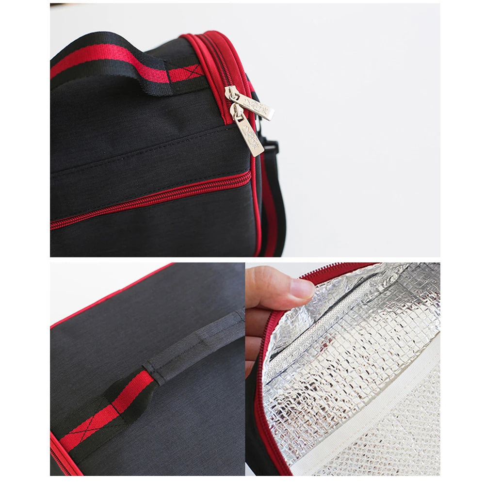 Thermal Lunch Bag Women Portable Insulated Cooler Bento Tote
