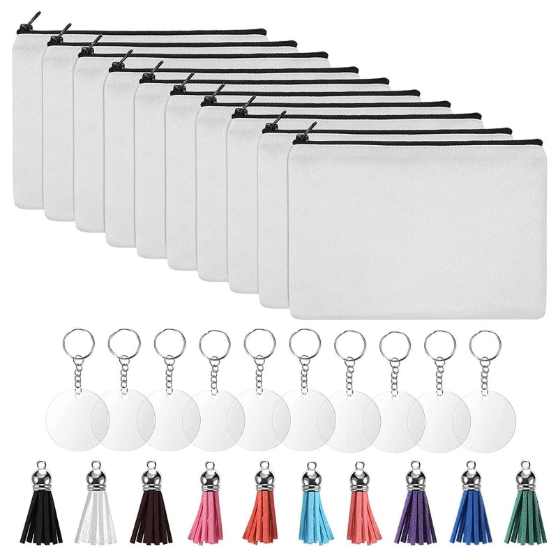 Thermal Transfer Cosmetic Bag Clutch Sublimation Blank Storage