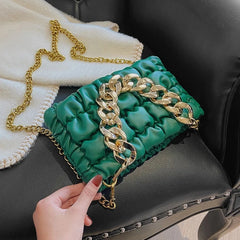 Thick Chain Shoulder Bag for Women Clutch Purse High Crossbody B