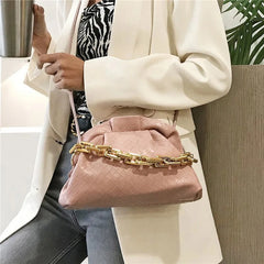 Thick Chain Handbag Women's Cloud Bag Soft Pu Leather Shoulder Bags