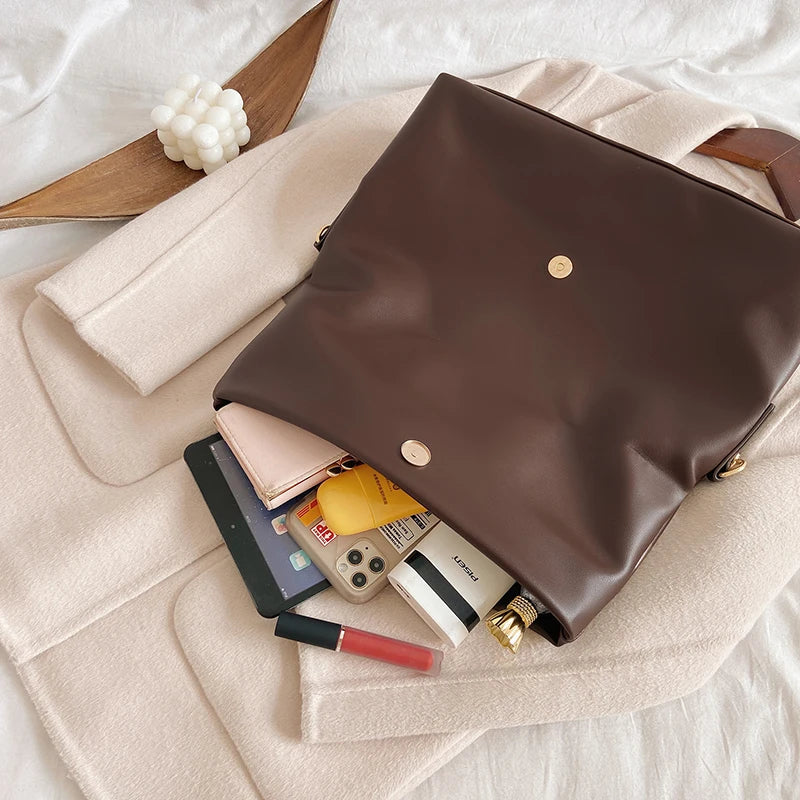 Thick Chain PU Leather Shoulder Bags Crossbody Handbags for Women