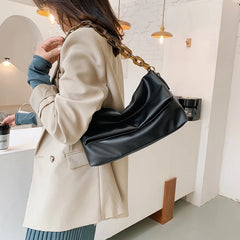 Thick Chain PU Leather Shoulder Bags Crossbody Handbags for Women