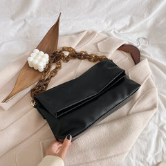 Thick Chain PU Leather Shoulder Bags Crossbody Handbags for Women