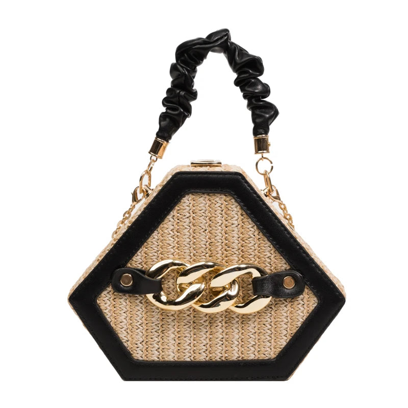 Small Straw Bucket Bags for Women Summer Crossbody Bags