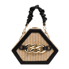 Small Straw Bucket Bags for Women Summer Crossbody Bags
