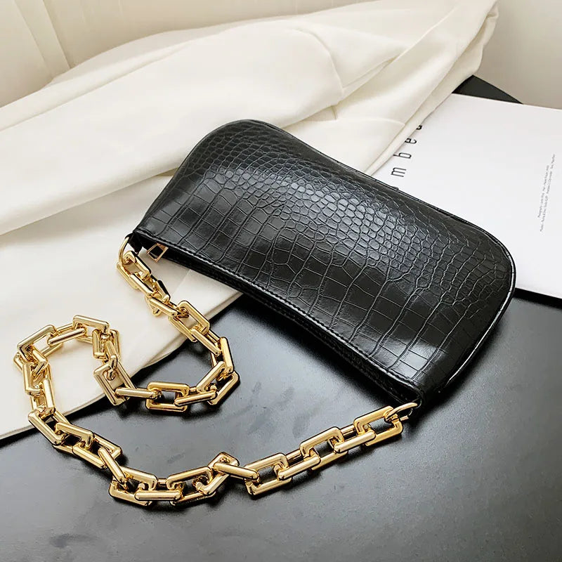Thick Chain Retro Shoulder Bag Minimalist Women Bag Handbags For Women