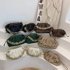 Thick Chain Shoulder Bag Crossbody Clutch Purses for Women