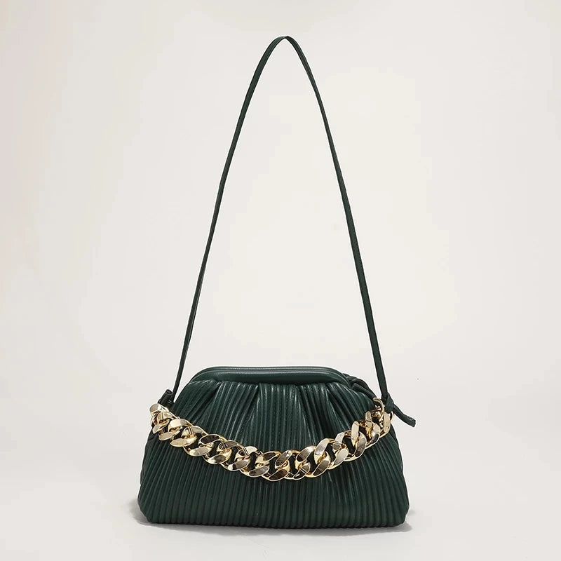 Thick Chain Shoulder Bag Crossbody Clutch Purses for Women