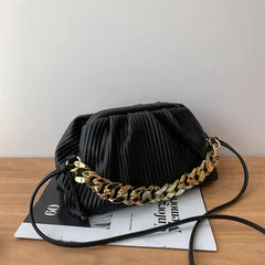 Thick Chain Shoulder Bag Crossbody Clutch Purses for Women