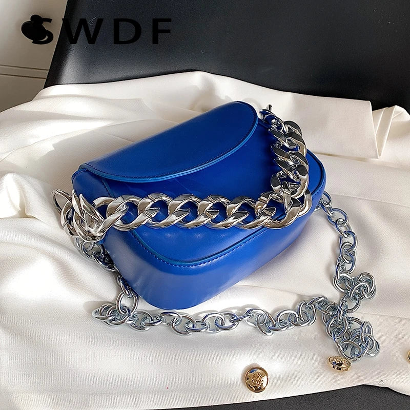 Chain Small PU Leather Crossbody Bag for Women