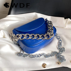 Chain Small PU Leather Crossbody Bag for Women