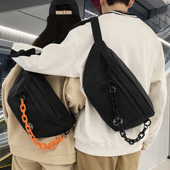 Thick Chain Waist Bag Banana Fanny Pack Canvas Waist Packs