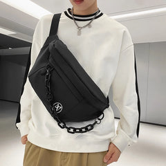 Thick Chain Waist Bag Banana Fanny Pack Canvas Waist Packs