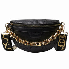 Thick Chain Women Waist Bag PU Leather Belt Bags Fanny Pack