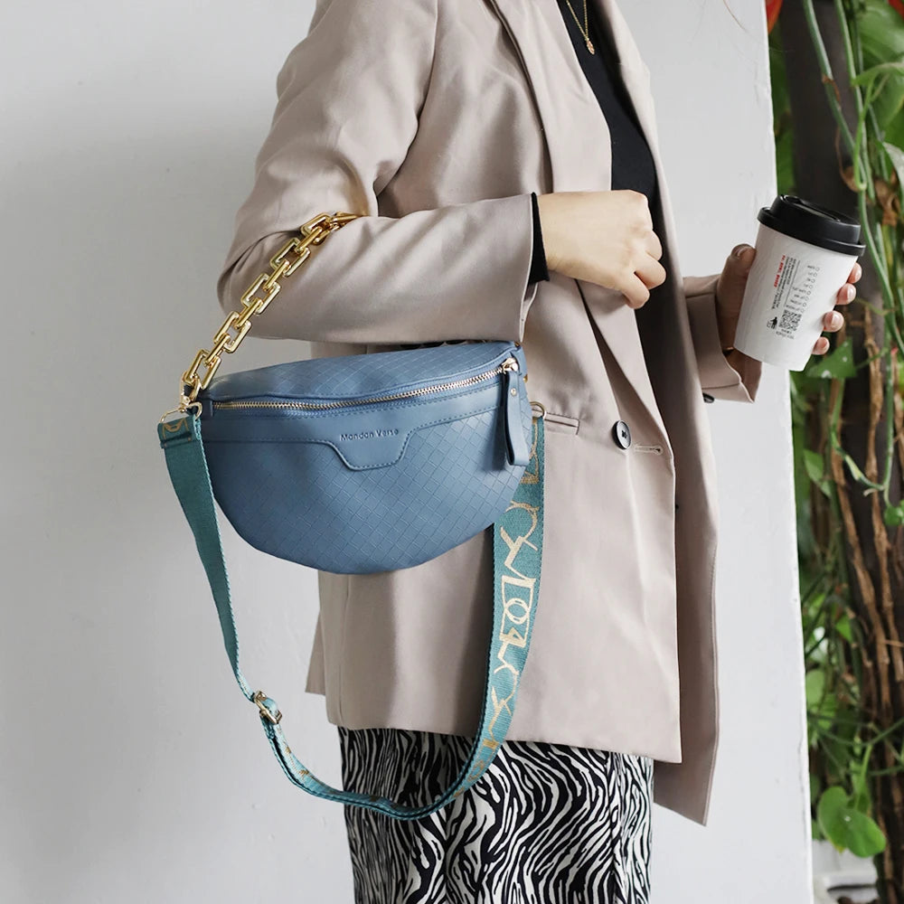 Plaid Crossbody Waist Bag for Women
