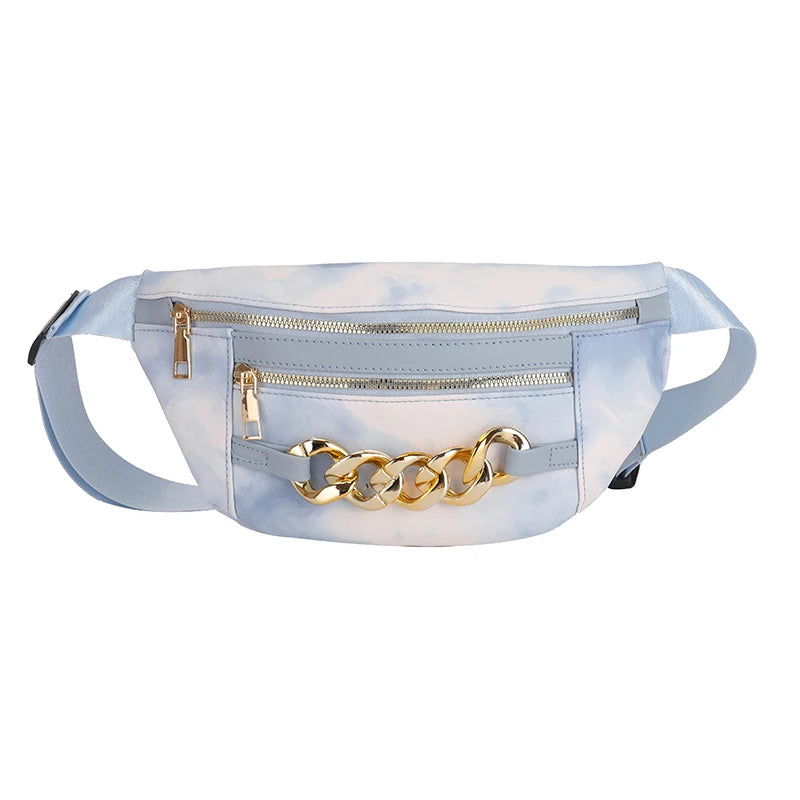 Thick Chain Women's Fanny Pack PU Leather Waist Bag