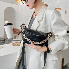 Plaid Leather Fanny Pack Waist Bag Shoulder Crossbody Chest Bags