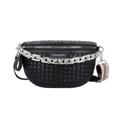Plaid Leather Waist Bag Shoulder Crossbody Chest Bags for Women