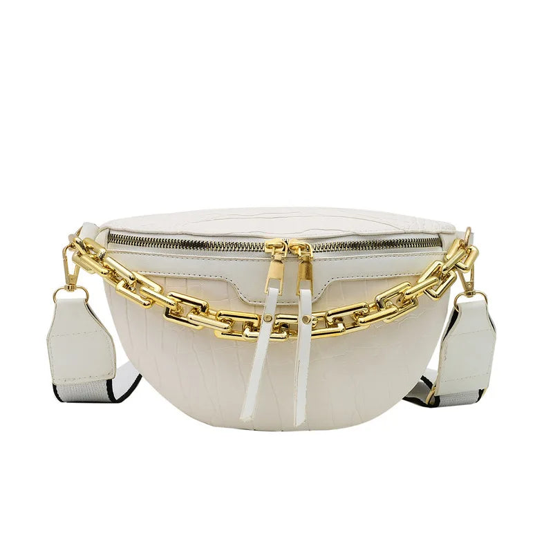 Plaid Leather Women's Fanny Pack Waist Bag Shoulder Crossbody Chest Bags