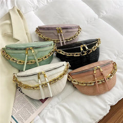 Plaid Leather Women's Fanny Pack Waist Bag Shoulder Crossbody Chest Bags