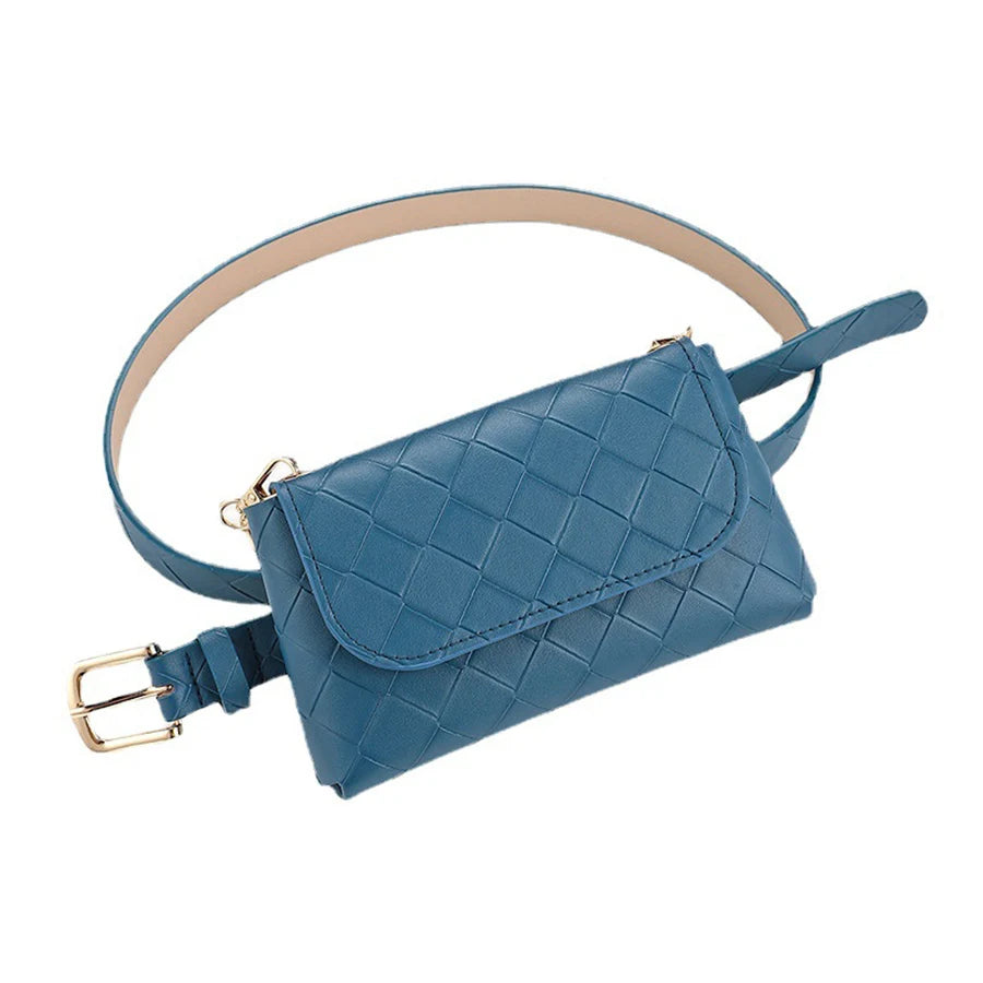 Women's Thick Chain Leather Waist Bag