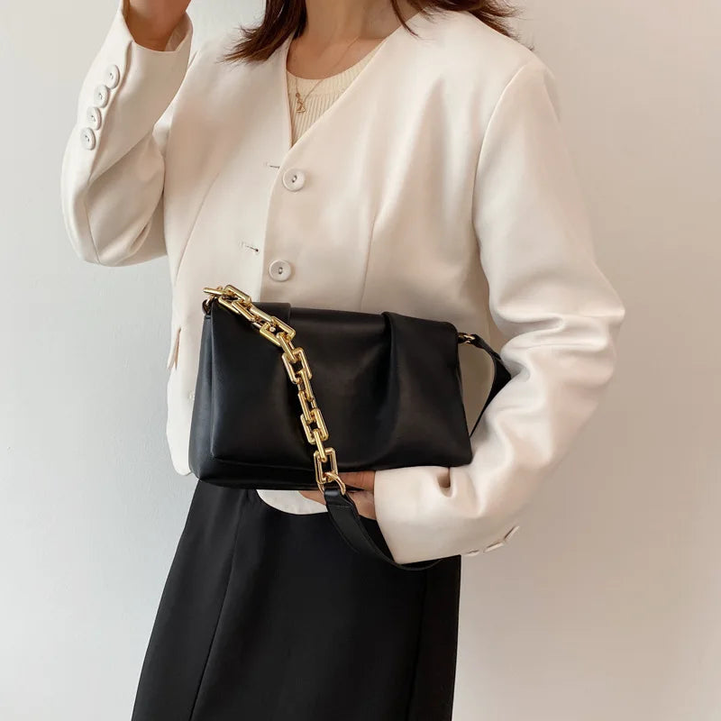 Thick Chain Women Shoulder Bags Small Crossbody Phone P