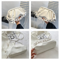 Thick Chains Dumpling Clip Purse Underarm Shoulder Bag