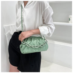 Thick Chains Dumpling Clip Purse Underarm Shoulder Bag