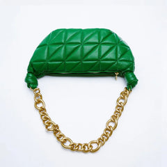 Quilted Lady Bag Green Hobo Bags Shoulder Bags