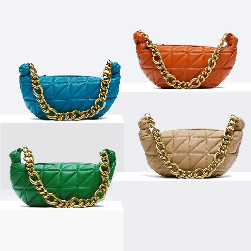 Quilted Lady Bag Green Hobo Bags Shoulder Bags