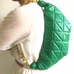Quilted Lady Bag Green Hobo Bags Shoulder Bags