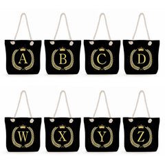 Thick Rope Shoulder Bag Crown Series Print Handbags Casual Totebags for Women
