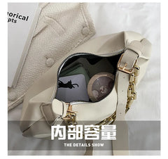 Thick Chain Shoulder Bag for Women Large Capacity Handbag Armpit Tote Crossbody