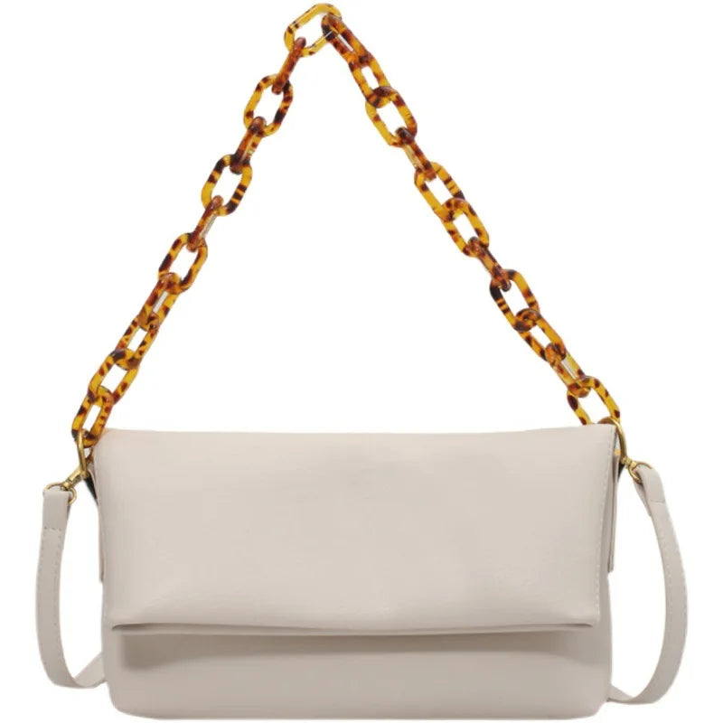 Acrylic Chain Shoulder Bag for Women Handbag Crossbody Tote