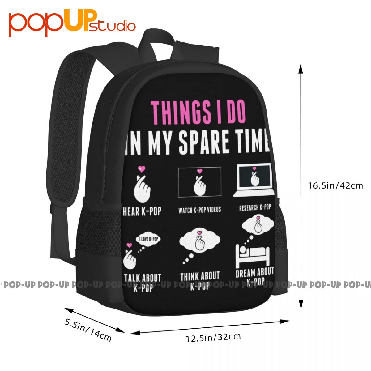 Kpop Backpack Large Capacity 3D Printing Outdoor Running