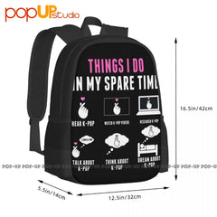 Kpop Backpack Large Capacity Creative 3d Printing Outdoor Running