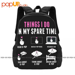 Kpop Backpack Large Capacity 3D Printing Outdoor Running