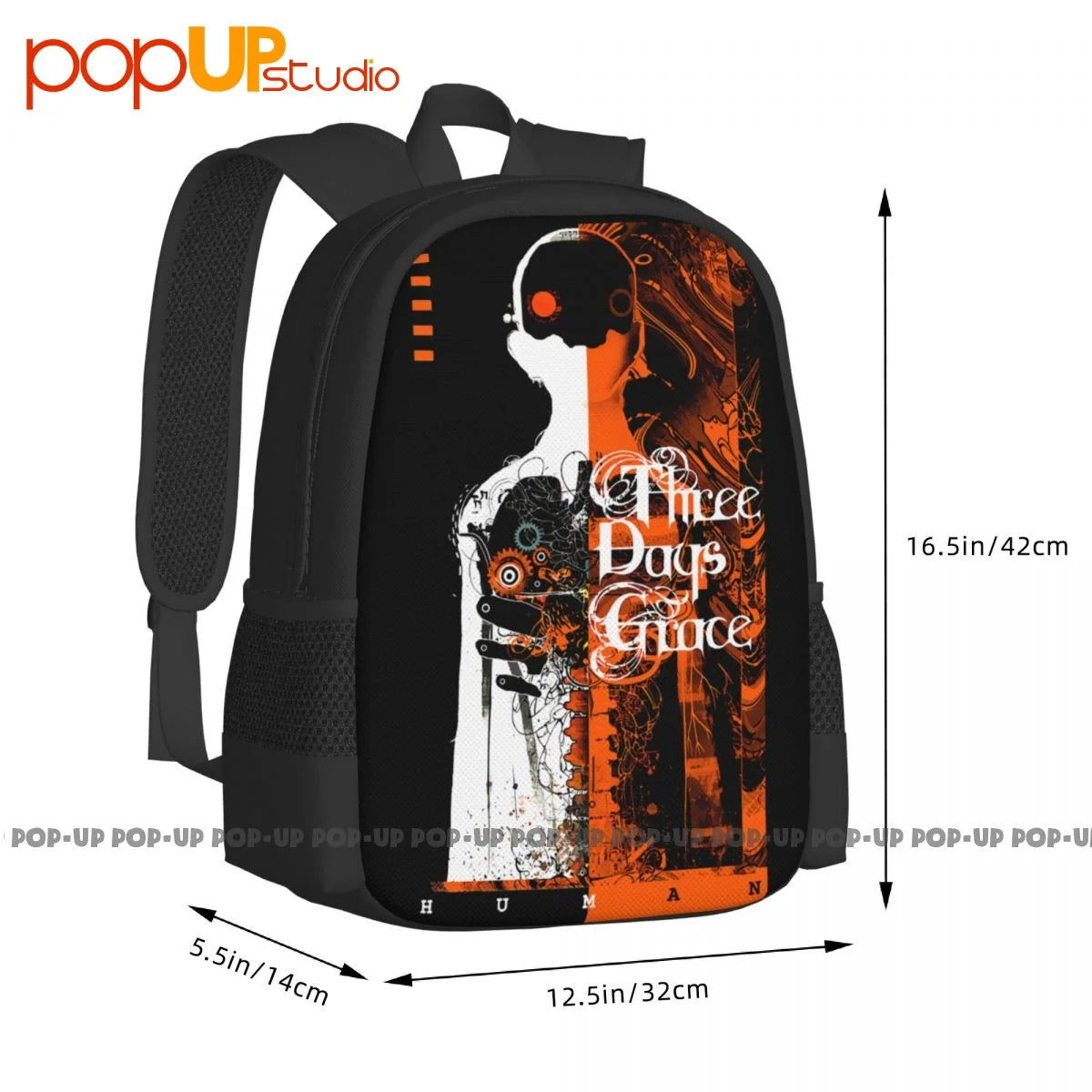 Three Days Grace Fifty Humannew Band Merch Backpack Large Capacity