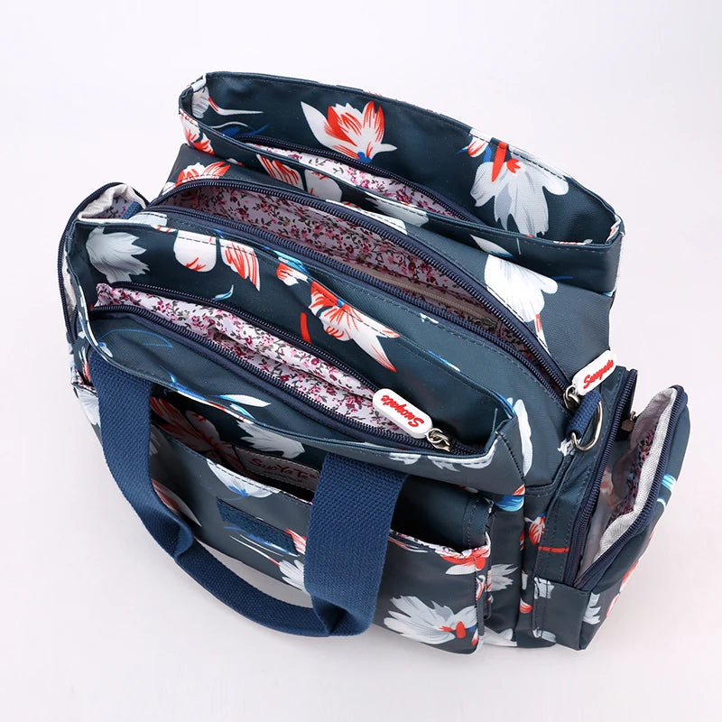 Women Handbags Shoulder bags Flower Nylon Messenger Bags Ladies