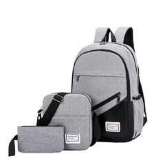 Three-piece Double Backpack Wear-Resistant Computer Backpack
