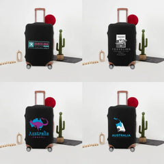 Ticket Stub Print Luggage Cover - Elastic Protective Travel Case