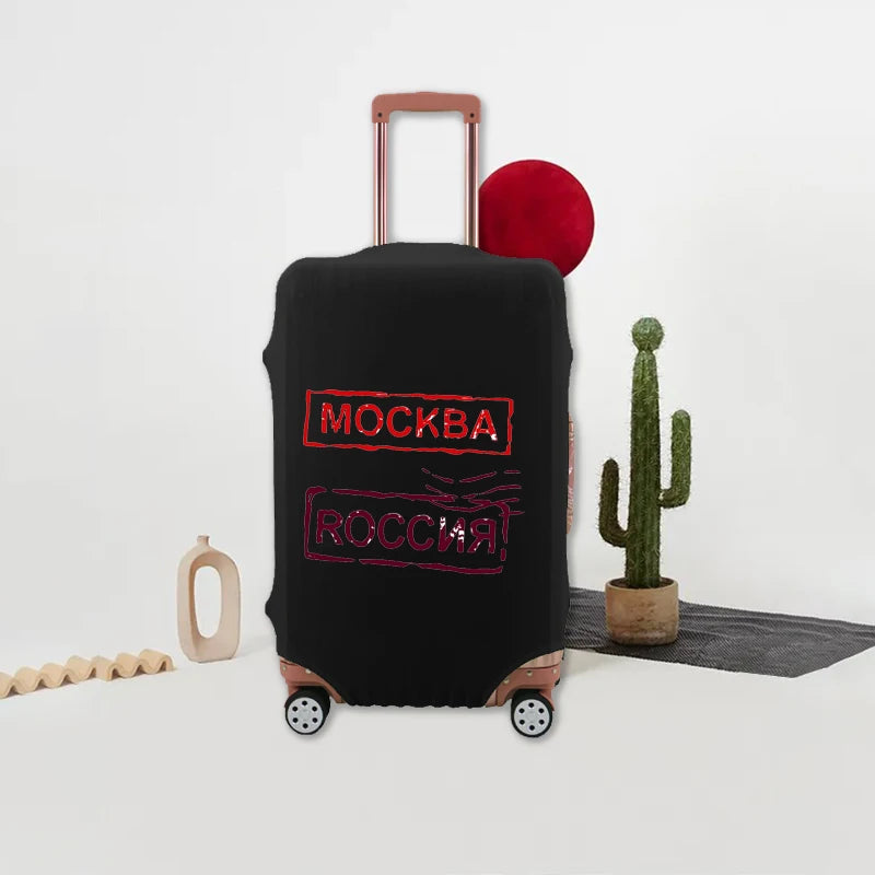 Ticket Stub Print Luggage Cover - Elastic Protective Travel Case