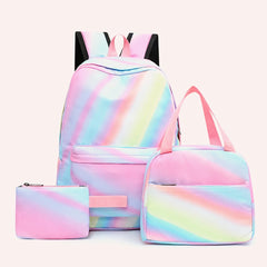 Tie Dye Ink Backpack Schoolbag Set for Teenagers