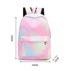 Tie Dye Ink Backpack Schoolbag Set for Teenagers