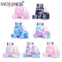 Tie Dye Ink Backpack Student Teens School Bookbag Insulated Lunch Tote Bag