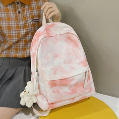 Tie Dye Women Backpack Girls School Bags Big Capacity Travel Female Shoulders Ba