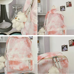 Tie Dye Women Backpack Girls School Bags Big Capacity Travel Female Shoulders Ba