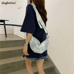 Tie-dye Harajuku Shoulder Bag Crossbody Hobos Big Capacity Canvas Handbag