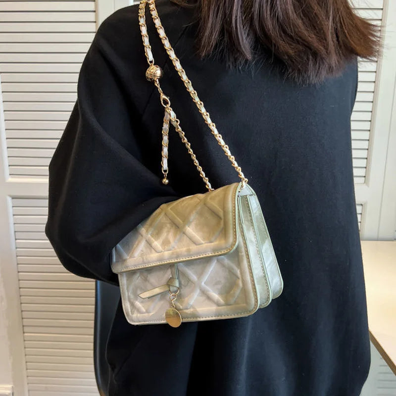 Tie-dye Shoulder Bags Women Ins Crossbody Chain Bag Flap All-match