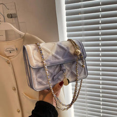 Tie-dye Shoulder Bags Women Ins Crossbody Chain Bag Flap All-match